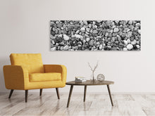 Laden Sie das Bild in den Galerie-Viewer, Leinwandbild Panorama Kiesel Wand