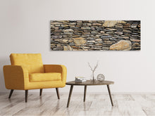 Laden Sie das Bild in den Galerie-Viewer, Leinwandbild Panorama Steinbau Kunst