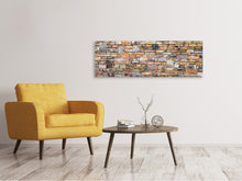 Laden Sie das Bild in den Galerie-Viewer, Leinwandbild Panorama Alte Steinwand