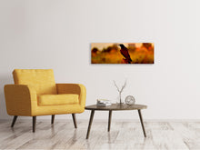 Laden Sie das Bild in den Galerie-Viewer, Leinwandbild Panorama Die Krähe im Abendlicht