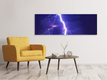Laden Sie das Bild in den Galerie-Viewer, Leinwandbild Panorama Imposanter Blitz