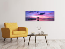 Laden Sie das Bild in den Galerie-Viewer, Leinwandbild Panorama Leiser Sonnenaufgang