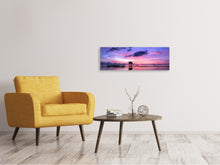Laden Sie das Bild in den Galerie-Viewer, Leinwandbild Panorama Leiser Sonnenaufgang