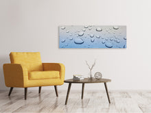 Laden Sie das Bild in den Galerie-Viewer, Leinwandbild Panorama Regentropfen in XXL