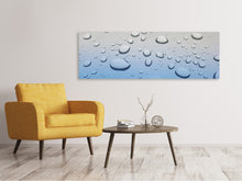 Laden Sie das Bild in den Galerie-Viewer, Leinwandbild Panorama Regentropfen in XXL