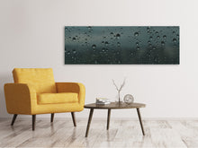 Laden Sie das Bild in den Galerie-Viewer, Leinwandbild Panorama Glänzende Wassertropfen