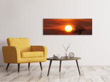 Laden Sie das Bild in den Galerie-Viewer, Leinwandbild Panorama Der Sonnenuntergang am Horizont