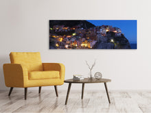 Laden Sie das Bild in den Galerie-Viewer, Leinwandbild Panorama Nachts in Cinque