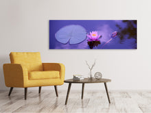 Laden Sie das Bild in den Galerie-Viewer, Leinwandbild Panorama Lotus Blüte
