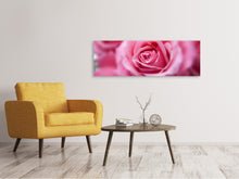 Laden Sie das Bild in den Galerie-Viewer, Leinwandbild Panorama Rosen Makro