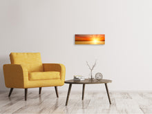 Laden Sie das Bild in den Galerie-Viewer, Leinwandbild Panorama Der Sonnenuntergang