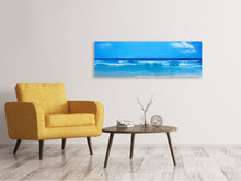 Laden Sie das Bild in den Galerie-Viewer, Leinwandbild Panorama Sanfte Strandwellen