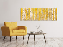 Laden Sie das Bild in den Galerie-Viewer, Leinwandbild Panorama Der Birkenwald im Herbst