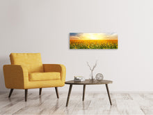Laden Sie das Bild in den Galerie-Viewer, Leinwandbild Panorama Ein Feld voller Sonnenblumen
