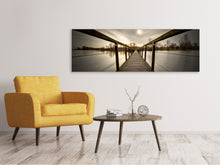 Laden Sie das Bild in den Galerie-Viewer, Leinwandbild Panorama Die Holzbrücke