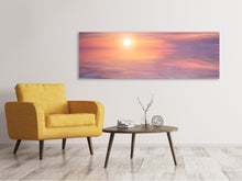 Laden Sie das Bild in den Galerie-Viewer, Leinwandbild Panorama Sonnenuntergang auf See