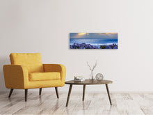 Laden Sie das Bild in den Galerie-Viewer, Leinwandbild Panorama Der Lavendel und das Meer
