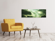 Laden Sie das Bild in den Galerie-Viewer, Leinwandbild Panorama Über den Wäldern