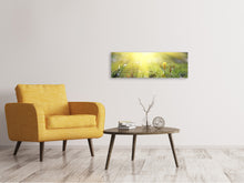 Laden Sie das Bild in den Galerie-Viewer, Leinwandbild Panorama Blumige Wiese
