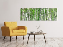 Laden Sie das Bild in den Galerie-Viewer, Leinwandbild Panorama Der Birkenwald