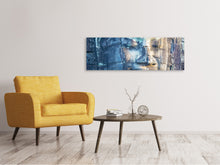 Laden Sie das Bild in den Galerie-Viewer, Leinwandbild Panorama Buddha Statur