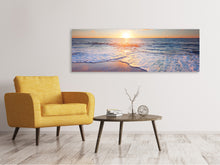 Laden Sie das Bild in den Galerie-Viewer, Leinwandbild Panorama Sonnenuntergang am Horizont