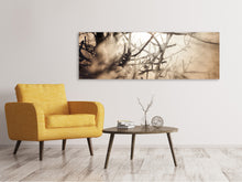 Laden Sie das Bild in den Galerie-Viewer, Leinwandbild Panorama Äste im Schleierlicht