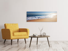 Laden Sie das Bild in den Galerie-Viewer, Leinwandbild Panorama Privatstrand
