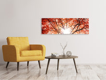 Laden Sie das Bild in den Galerie-Viewer, Leinwandbild Panorama Herbstlicht