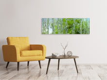 Laden Sie das Bild in den Galerie-Viewer, Leinwandbild Panorama Hinter dem Wasserfall