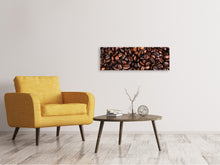Laden Sie das Bild in den Galerie-Viewer, Leinwandbild Panorama Kaffeebohnen in XXL