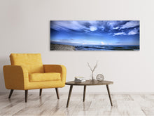 Laden Sie das Bild in den Galerie-Viewer, Leinwandbild Panorama Strandwellen