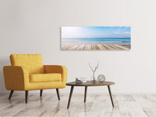 Laden Sie das Bild in den Galerie-Viewer, Leinwandbild Panorama Das schöne Strandhaus