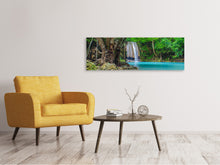 Laden Sie das Bild in den Galerie-Viewer, Leinwandbild Panorama Fliessgewässer
