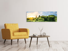 Laden Sie das Bild in den Galerie-Viewer, Leinwandbild Panorama Sonnenaufgang im Park
