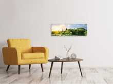 Laden Sie das Bild in den Galerie-Viewer, Leinwandbild Panorama Sonnenaufgang im Park