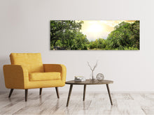 Laden Sie das Bild in den Galerie-Viewer, Leinwandbild Panorama Am Ende des Waldes