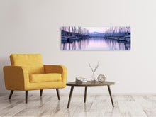 Laden Sie das Bild in den Galerie-Viewer, Leinwandbild Panorama Yachthafen