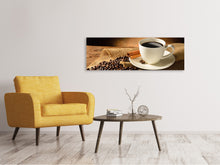 Laden Sie das Bild in den Galerie-Viewer, Leinwandbild Panorama Kaffeepause