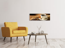 Laden Sie das Bild in den Galerie-Viewer, Leinwandbild Panorama Kaffeepause