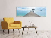 Laden Sie das Bild in den Galerie-Viewer, Leinwandbild Panorama Ozean-Steg