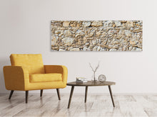 Laden Sie das Bild in den Galerie-Viewer, Leinwandbild Panorama Sandsteinmauer