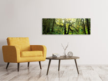 Laden Sie das Bild in den Galerie-Viewer, Leinwandbild Panorama Verträumter Wald