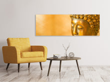 Laden Sie das Bild in den Galerie-Viewer, Leinwandbild Panorama Buddha Kopf