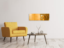 Laden Sie das Bild in den Galerie-Viewer, Leinwandbild Panorama Buddha Kopf