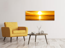 Laden Sie das Bild in den Galerie-Viewer, Leinwandbild Panorama Traumhafter Sonnenuntergang