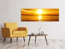 Laden Sie das Bild in den Galerie-Viewer, Leinwandbild Panorama Traumhafter Sonnenuntergang