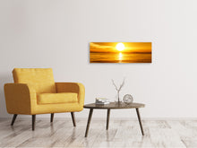 Laden Sie das Bild in den Galerie-Viewer, Leinwandbild Panorama Traumhafter Sonnenuntergang