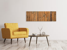 Laden Sie das Bild in den Galerie-Viewer, Leinwandbild Panorama Bretterwand