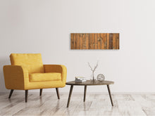 Laden Sie das Bild in den Galerie-Viewer, Leinwandbild Panorama Bretterwand